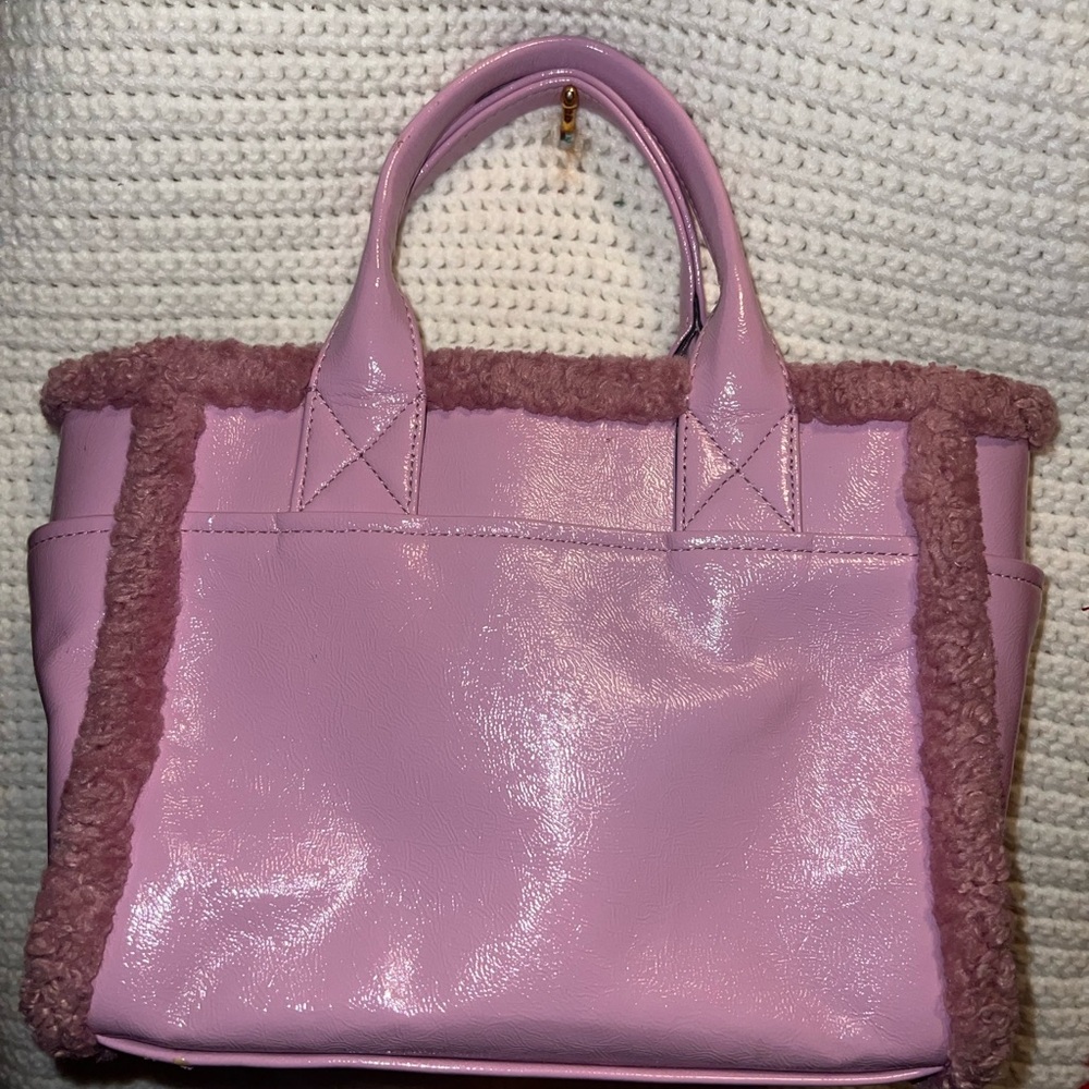 Kate spade New York Jett faux shearling small crossbody in quartz pink - Picture 3 of 10